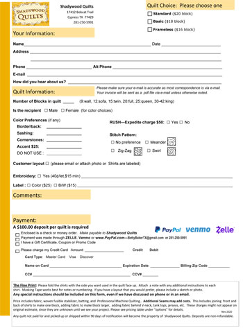 order form